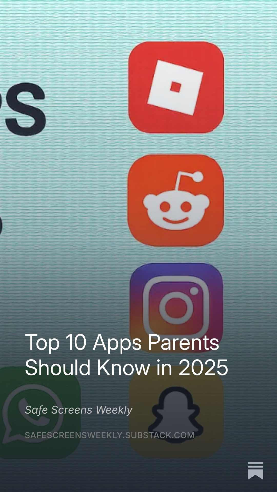 Grid of app icons showing top apps parents should know